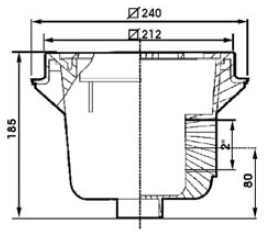 Квадратный донный слив из ABS-пластика для пленочного бассейна Арт.: A014L