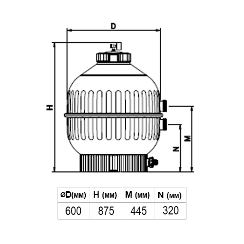 �������  ������� CANTABRIC Ø 600 ��, 14 �3/�, � ������� ������������