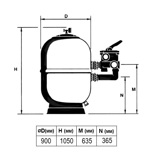 ������ ASTER Ø 900 ��, 32 �3/�, � ������� ������������ 2", ������� 0,6 � ���. 08133