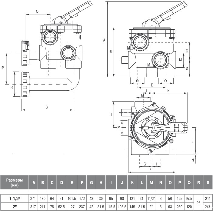 ������� ������� 6-����������� ������� 1 1/2� �������:  PS-6103 